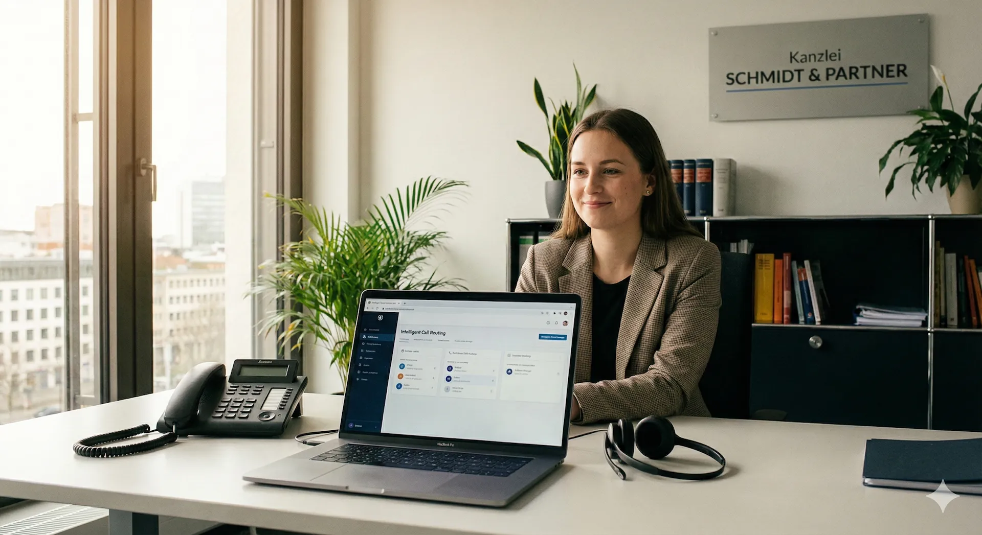 Intelligente Telefonannahme in einer Kanzlei