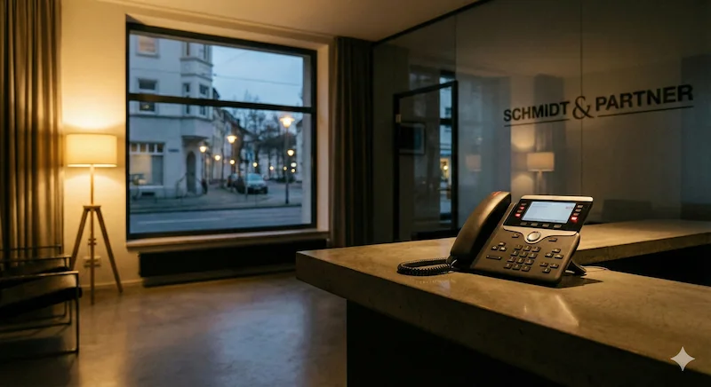 [Image von unbeantworteten Anrufen in einer Kanzlei]